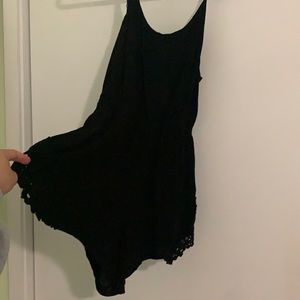 Black foreign exchange romper
